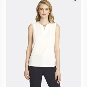 Tahari ASL Bar-Detailed Sleeveless Blouse